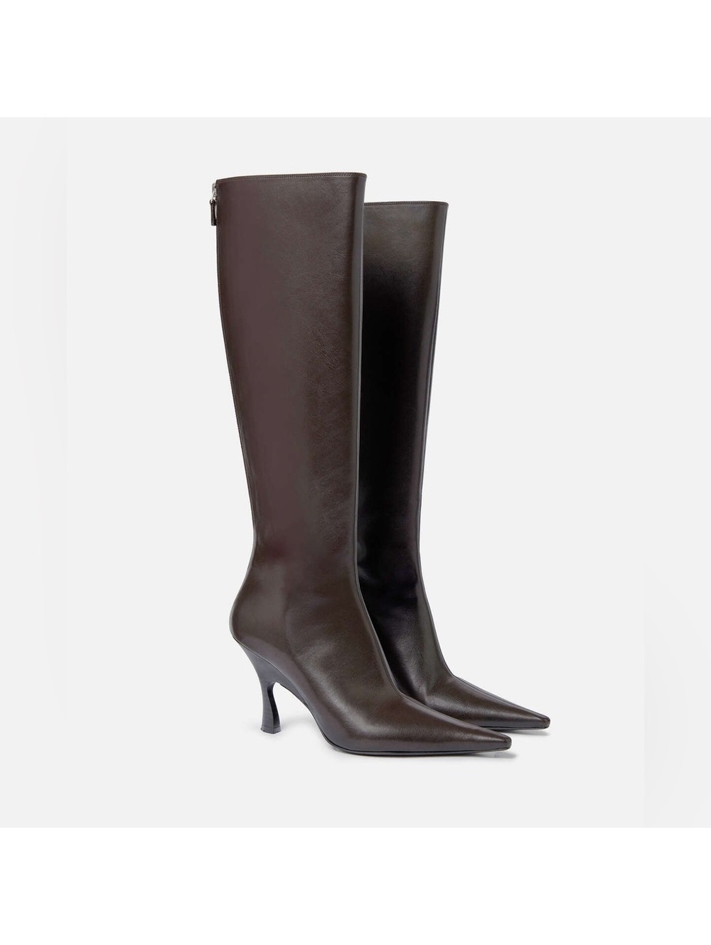 Stella McCartney Elsa Knee-High Heeled Boots in Coffee Brown, NWT, Size 38 $1350